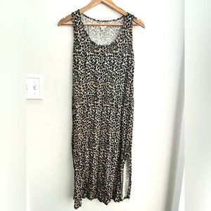 JCREW leopard tshirt dress